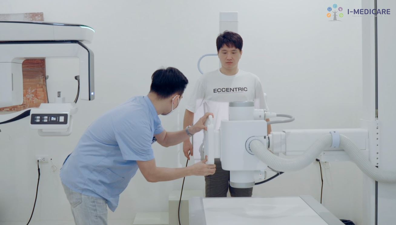 Chụp Xquang bụng không chuẩn bị thẳng hoặc nghiêng